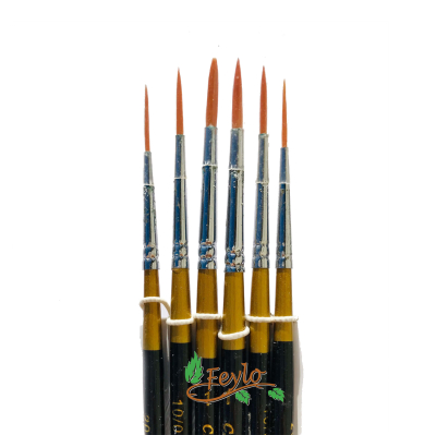 Pinceles Tigre  Art. 707 Set Liner/Redondo X 6 Unid.