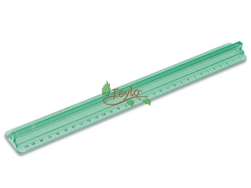 Triple Decímetro De 30 Cm Con 1/2 Mm