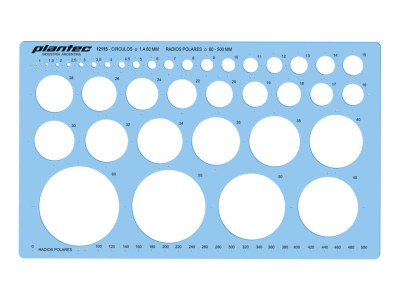 Plantilla Fresada Pvc Circulos De 1 A 60Mm