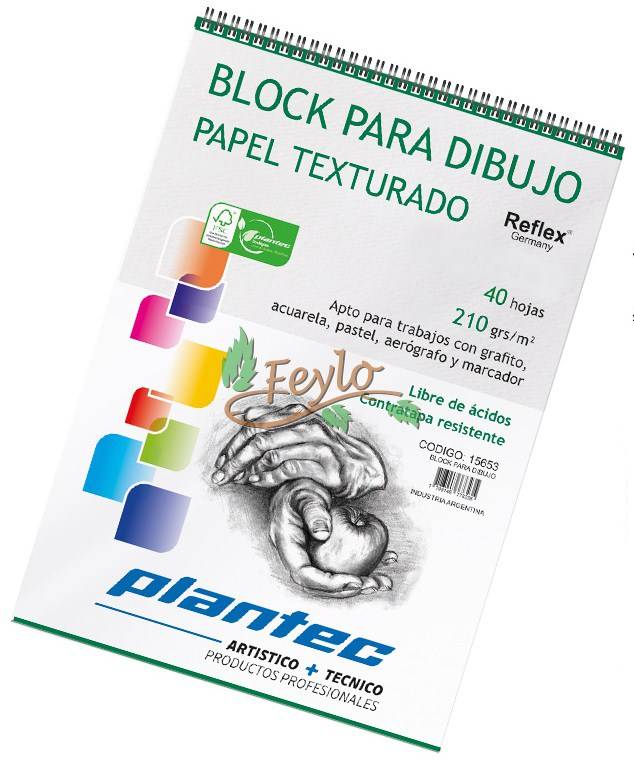 Block Para Dibujo Plantec Anillado Text.  X40H A3 210 Grs