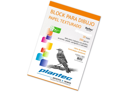 Block Para Dibujo Plantec Encolado Text. 20H 35X50 350 Grs  