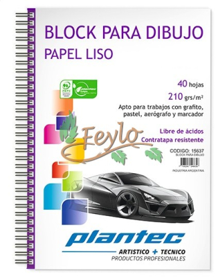 Block / Cuaderno Anillado Lateral 210 Grs A5 X 40 Hojas