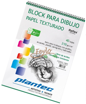 Block Texturado Anillado Lateral 210 Grs A5 X 40 Hojas