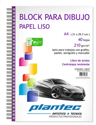 Block Texturado 210 Grs Anillado Lateral A4 X 40 Hojas