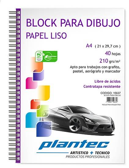 Block Texturado 210 Grs Anillado Lateral A4 X 40 Hojas