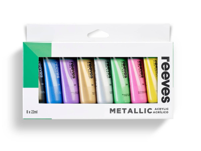 Set Acrílicos 8 Colores Metalizados - Pomo 22 Ml