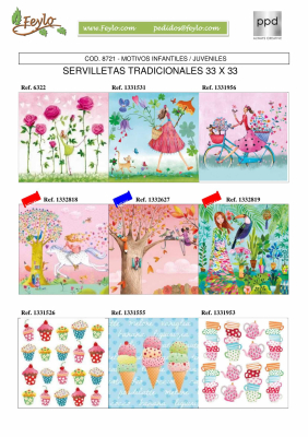 Servilletas Ppd (33 X 33 Cm)