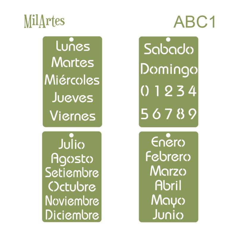 Stencil Abc1 Calendario