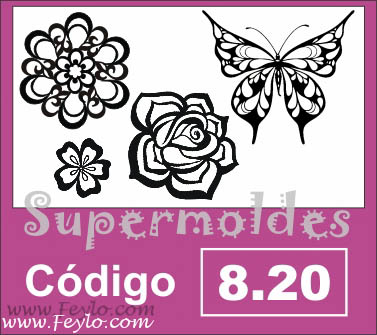 Aplique 4U Flores/Mariposa
