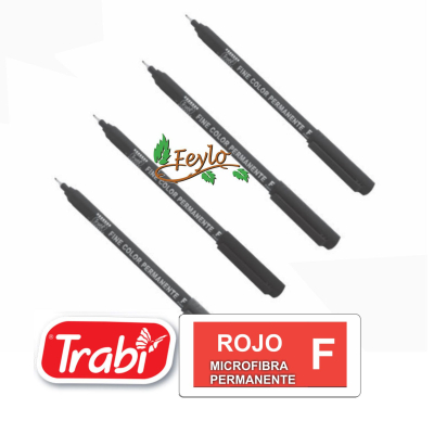 Microfibras Permanente Fino Rojo