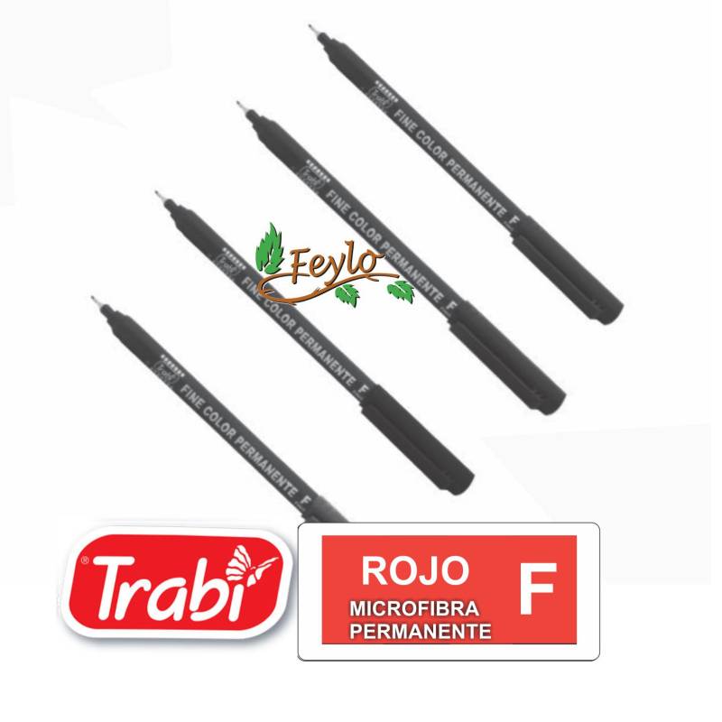 Microfibras Permanente Fino Rojo