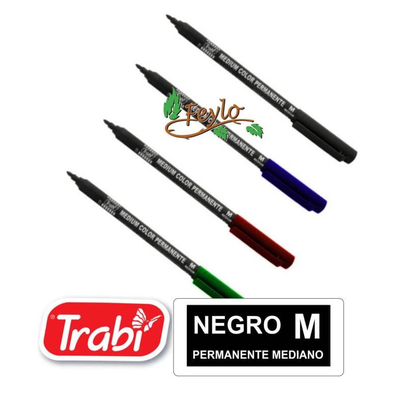 Microfibras Permanente Mediano Negro