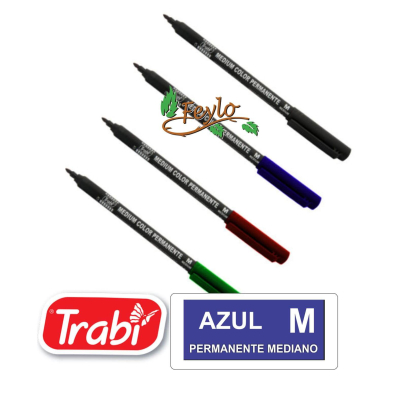 Microfibras Permanente Mediano Azul
