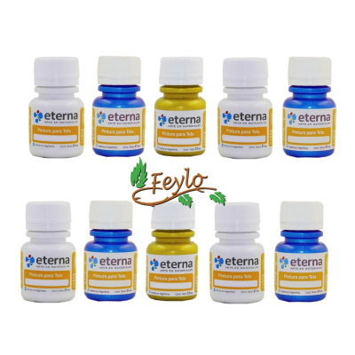 Promo Pintura Para Tela Eterna X 10 Colores Surtidos