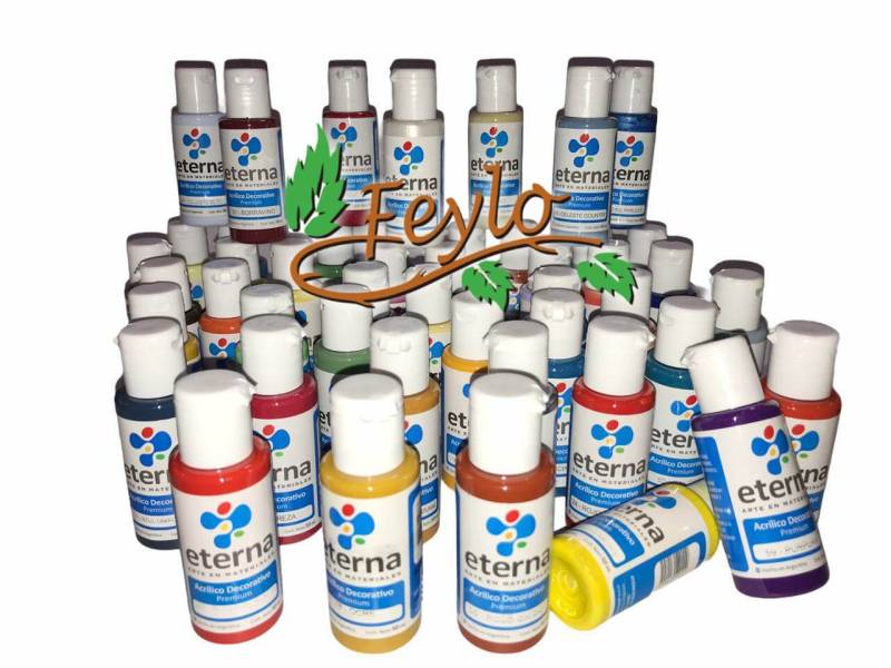 Promo Acrilicos Eterna 70 Colores (Paleta) + 5 Metalizados