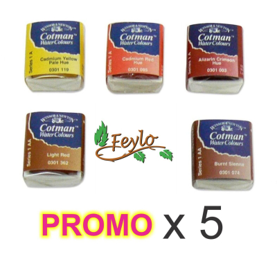 Promo Acuarela Pastilla Cotman  X 5 Unidades 