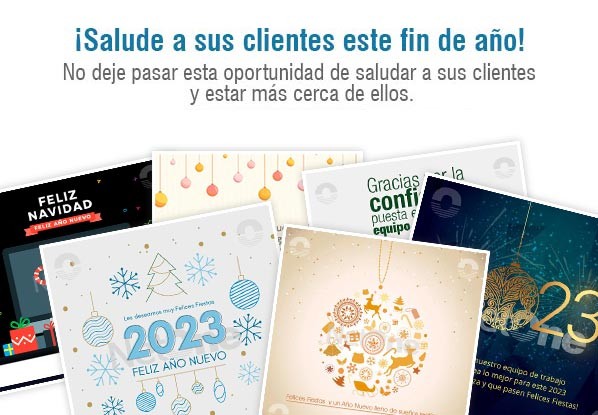 Salutación de Fin de Año - Tarjetas Navideñas y Feliz 2024!