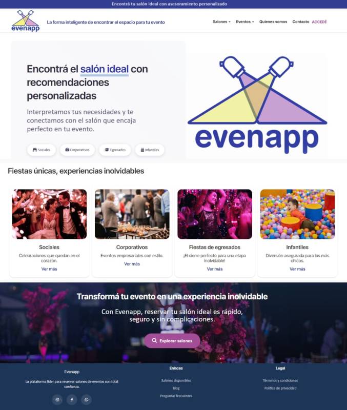 Proyecto de Diseño Web Evenapp