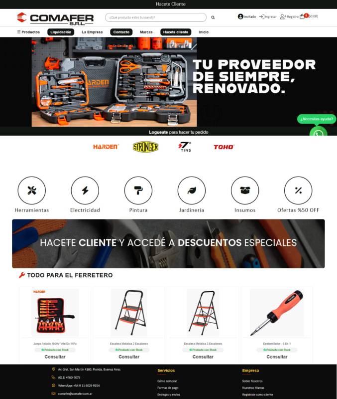 Proyecto Mayorista Comafer herramientas