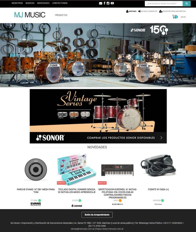 Proyecto Tienda eCommerce MJ Music