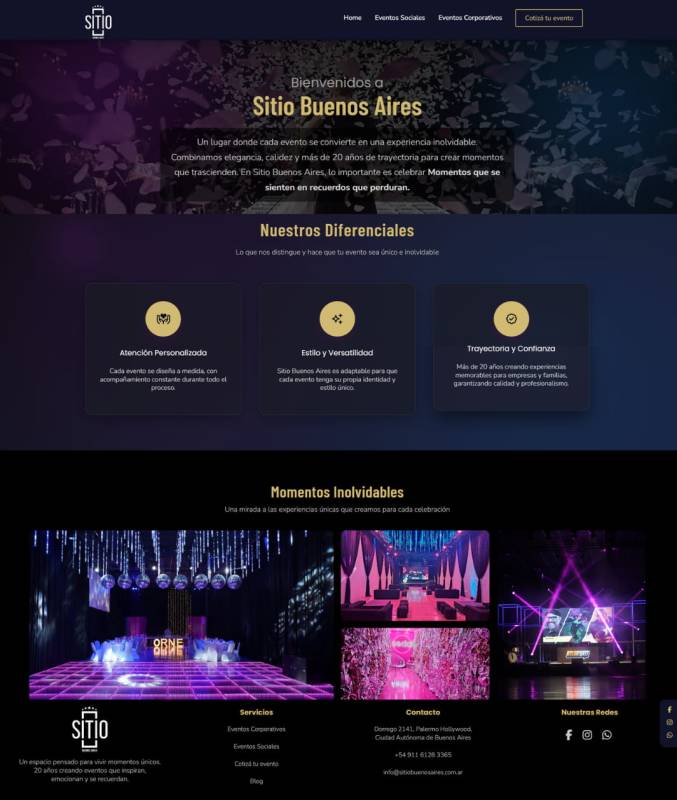 Proyecto web Sitio Buenos Aires, eventos