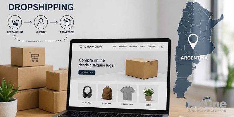 Qué es dropshipping y cómo integrarlo con un diseño web para empresas en Argentina